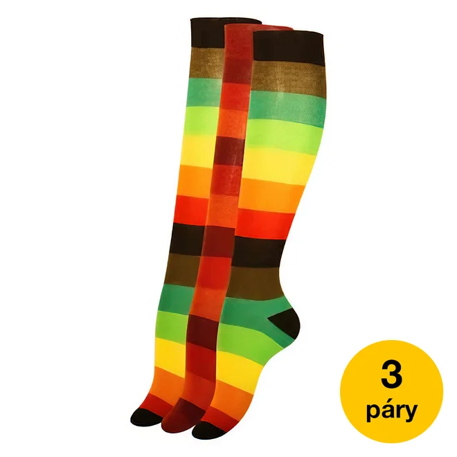 Podkolenky dámské RAINBOW, 3 páry