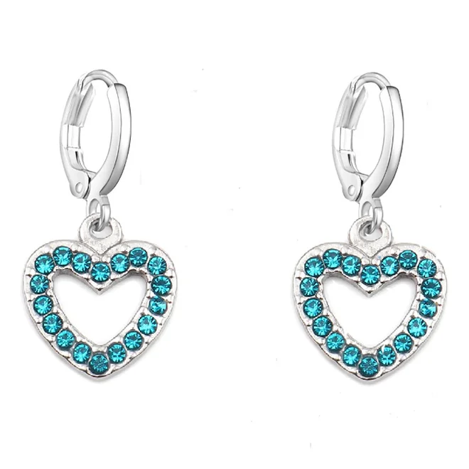 Náušnice s krystaly Swarovski Elements Shine Heart