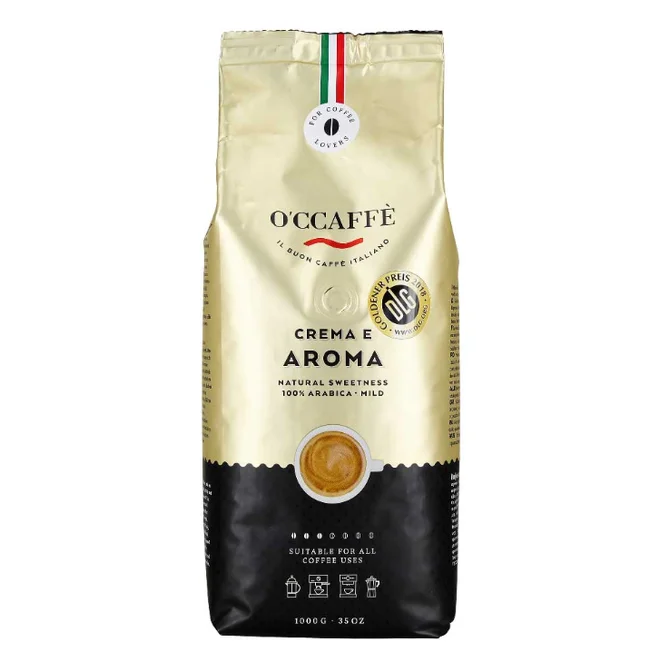 Zrnková káva O´CCAFFÉ Crema e Aroma 100% Arabica