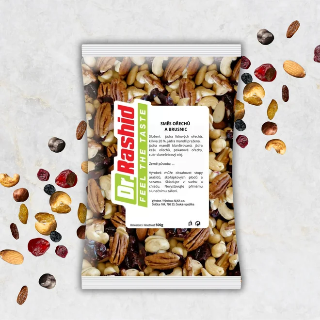 Směs ořechů a klikvy, 500 g