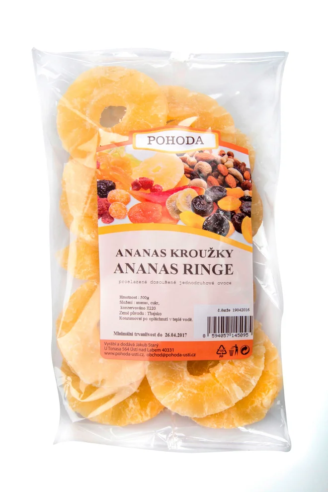 500 g Ananás krúžky sladené
