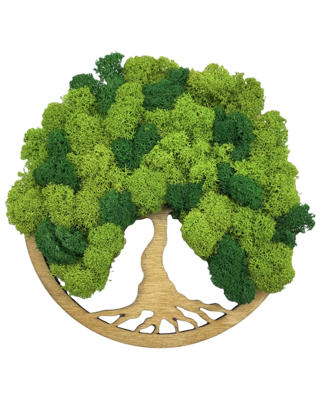 Machový obraz Simple Double Oak "Strom života" (20 cm)