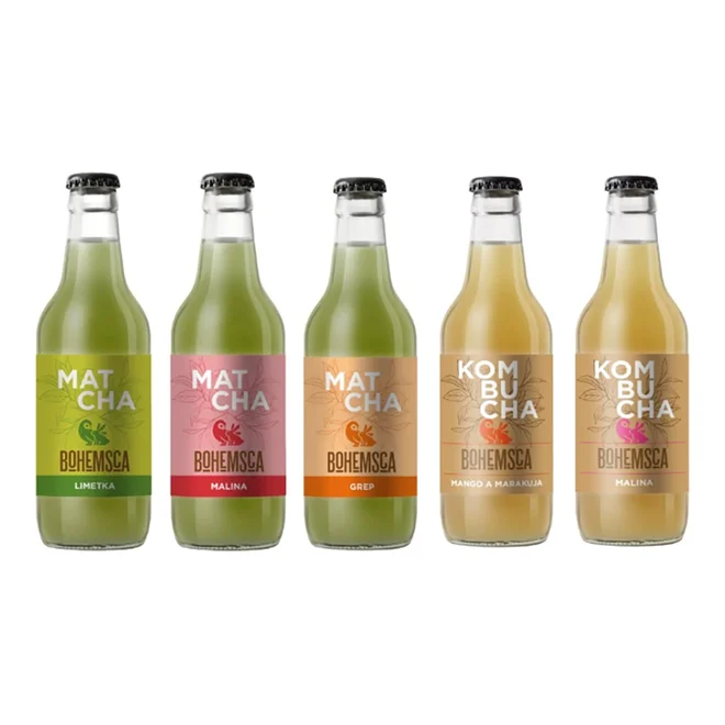 Matcha a Kombucha MIX, 330 ml - 15 ks
