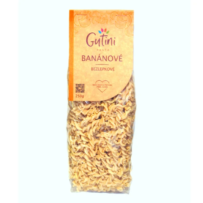Banánové těstoviny bez lepku a kukuřičné mouky (250 g)