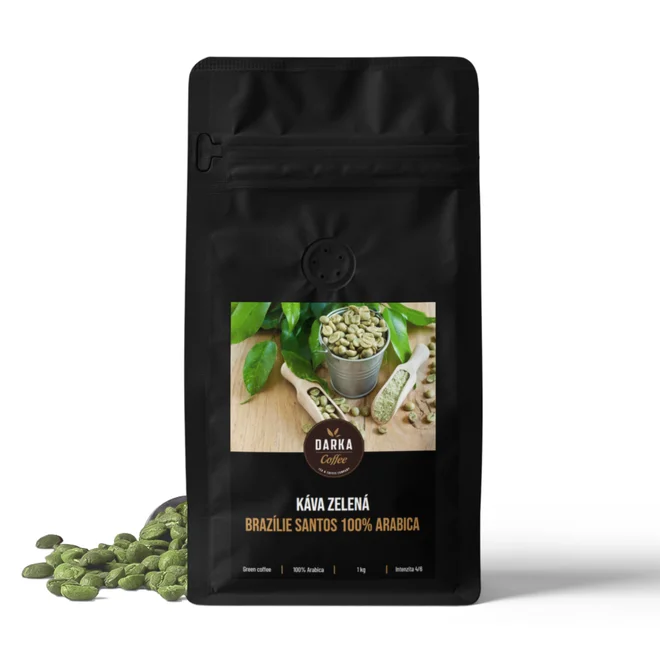 500 g Zelená zrnková káva "Brazília Santos"