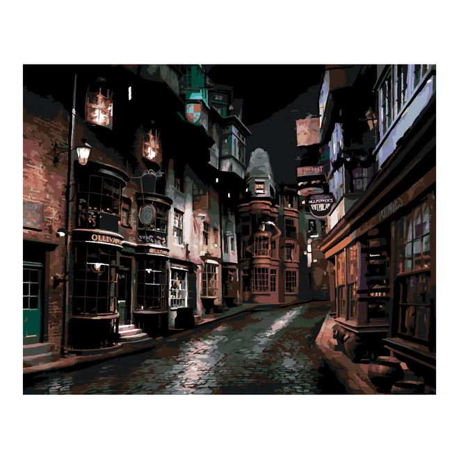 Příčná ulice v noci - Harry Potter