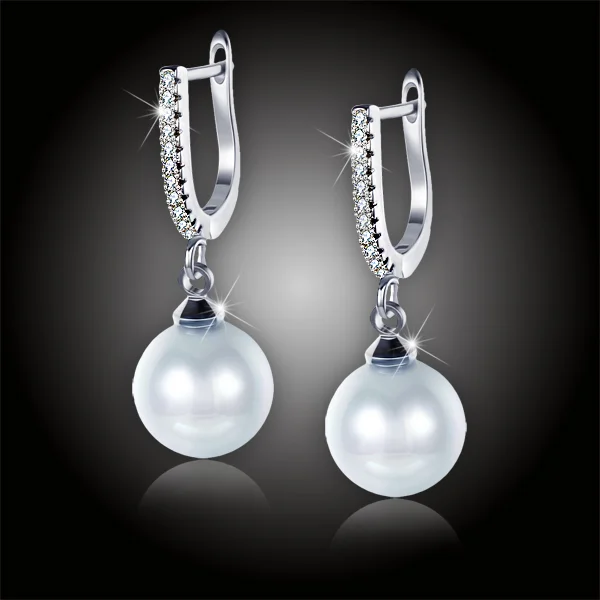 Perlové náušnice Marianne - White Pearl