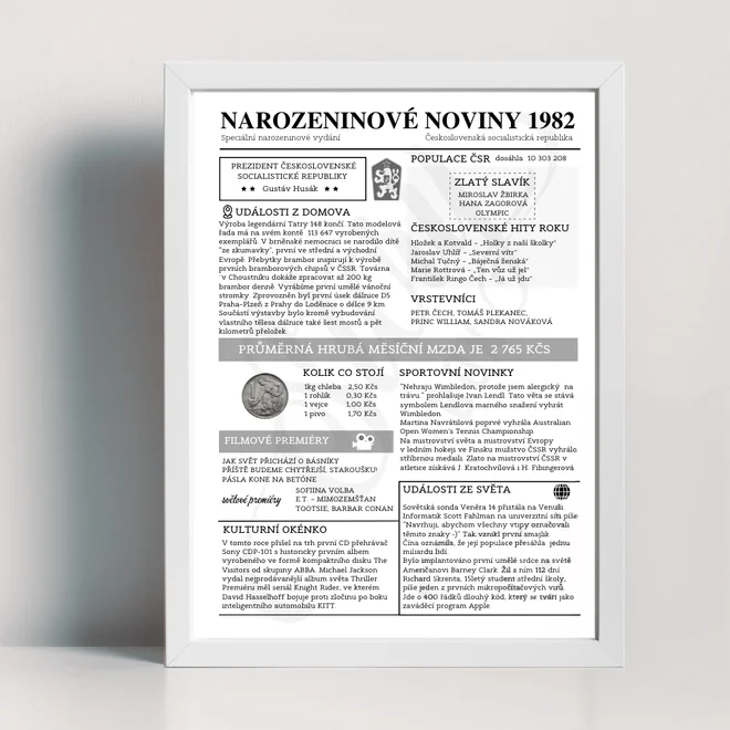Narozeninové noviny 1982