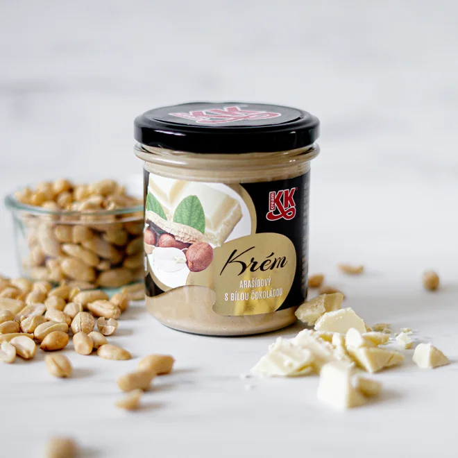 KK Arašídový krém s bílou čokoládou, 350 g