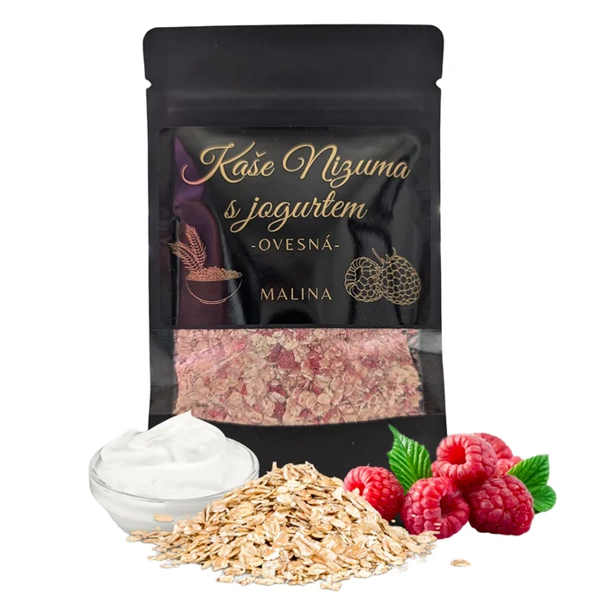 Jogurtová ovesná kaše - malina