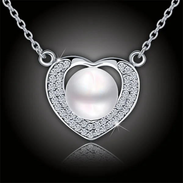 Perlový náhrdelník Pearl Heart - White Pearl