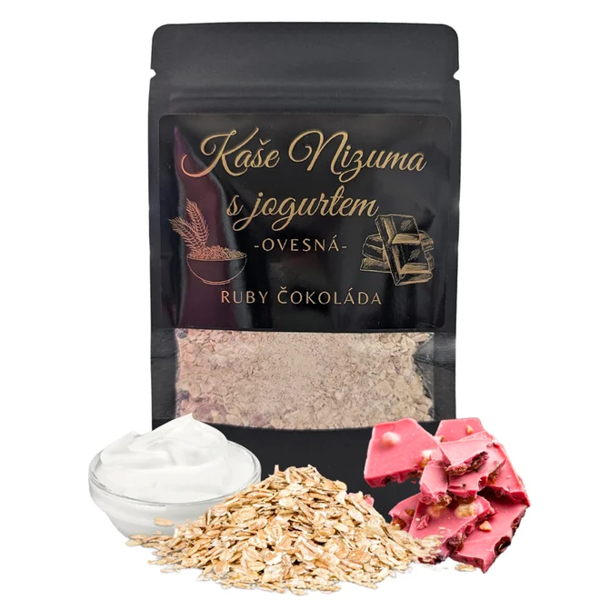 Jogurtová ovesná kaše - ruby čokoláda