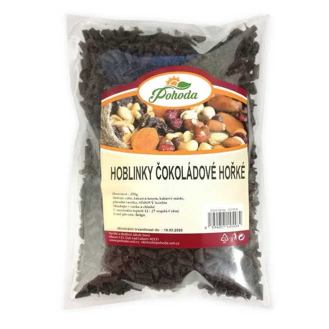 Hobliny z hořké čokolády, 250 g