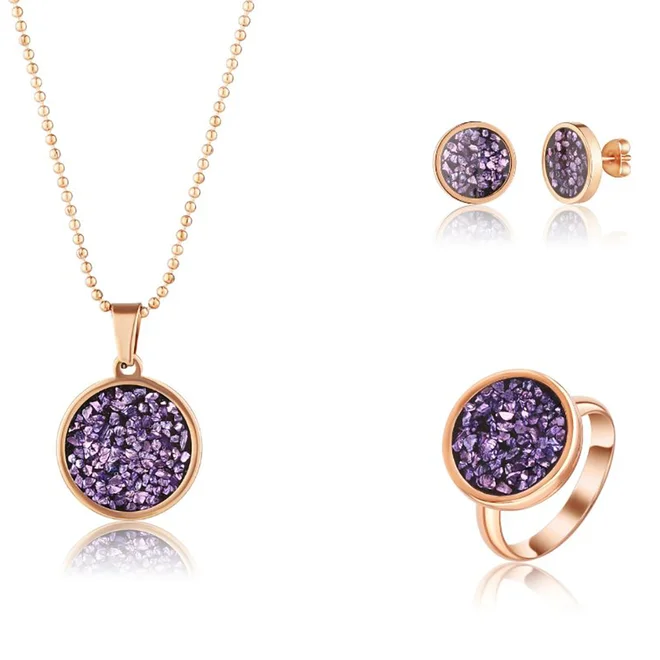 Rose gold set - Fialový