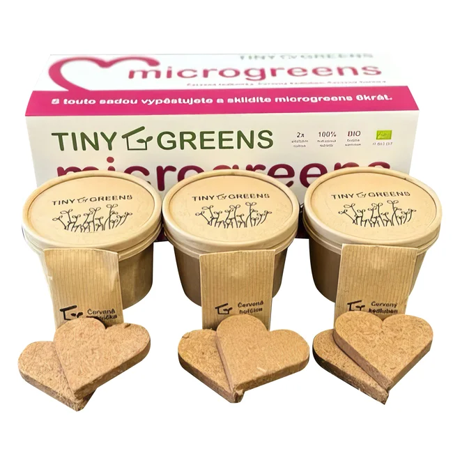 Zamilovaná pěstební sada Microgreens - 3 druhy