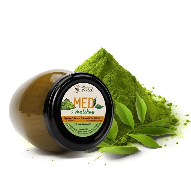 Pastovaný med českej výroby (matcha)