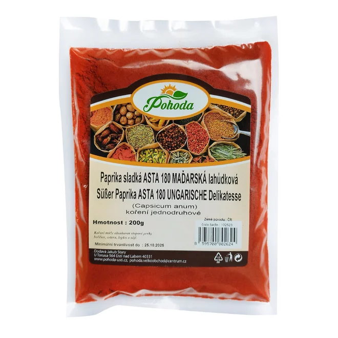 Paprika sladká ASTA 180 maďarská, 150 g