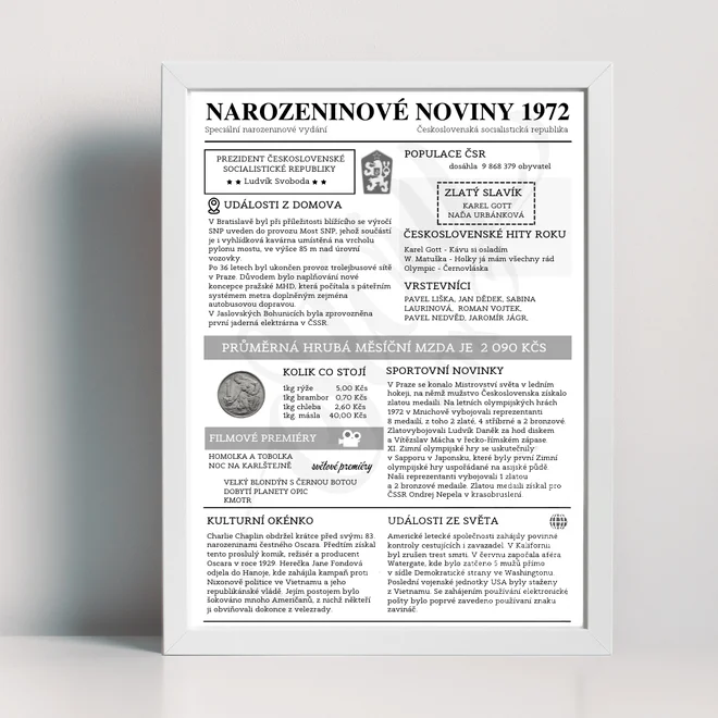 Narozeninové noviny 1972