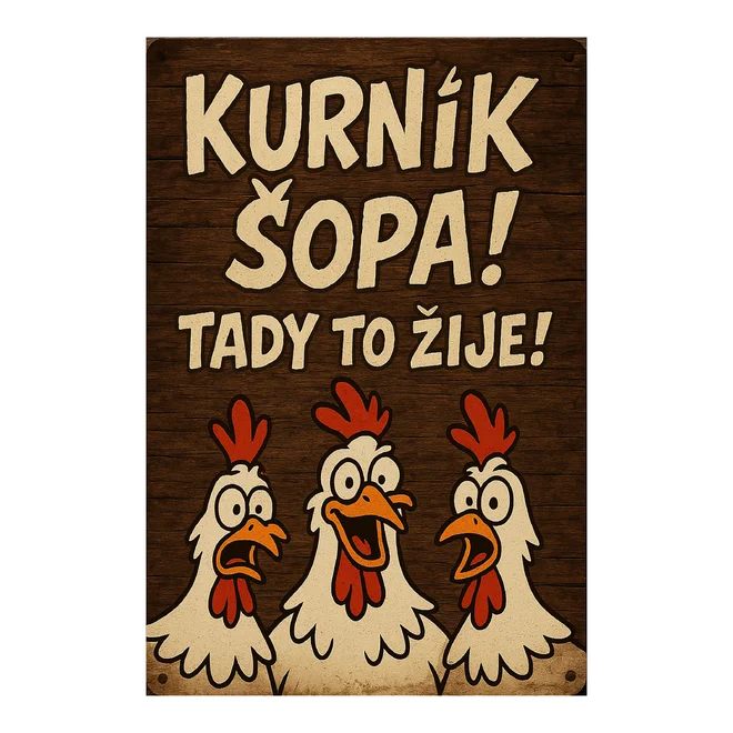 Cedulka - Kurník šopa