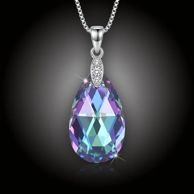 Úchvatný náhrdelník Duhová kapka s krystalem Swarovski®