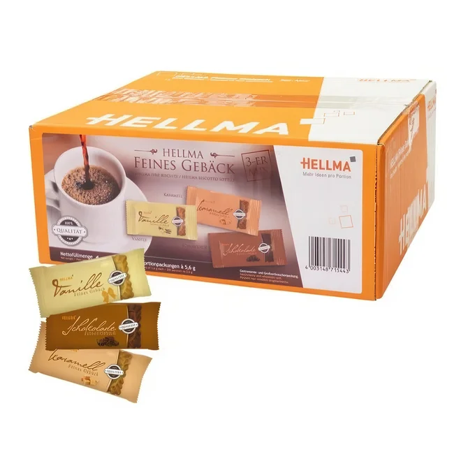 HELLMA jemné sušenky, 3 druhy (200 ks, 1120 g)