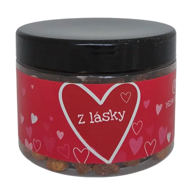 Dóza z lásky se směsí ořechů v medu a soli