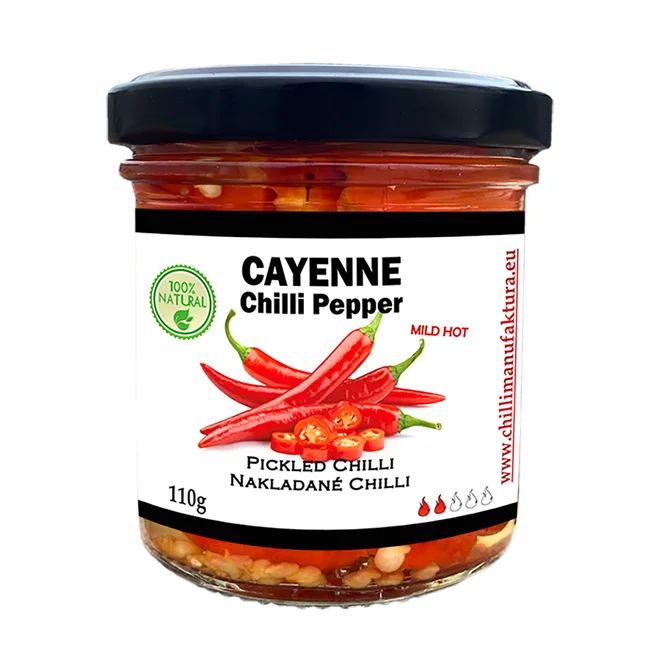Nakládané chilli Cayenne, 110 g