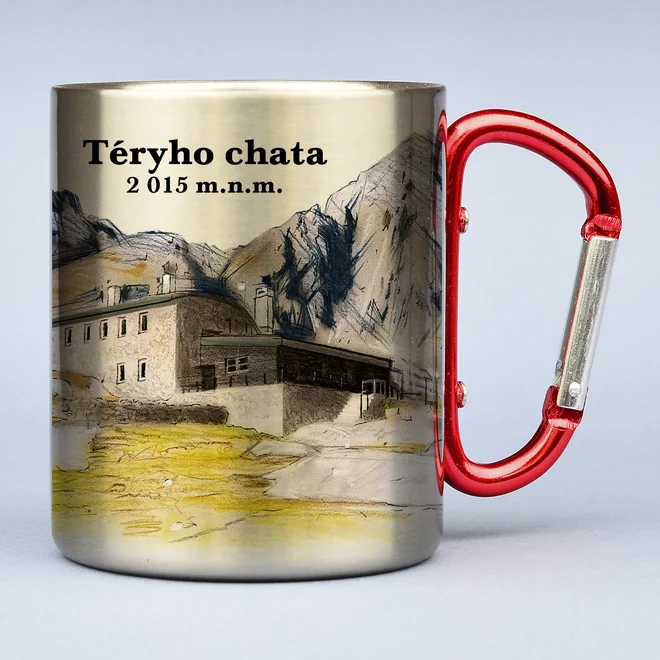 300 ml Turistický nerezový termohrnček "Téryho chata"