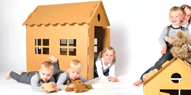 Dětský kartonový domeček NEST