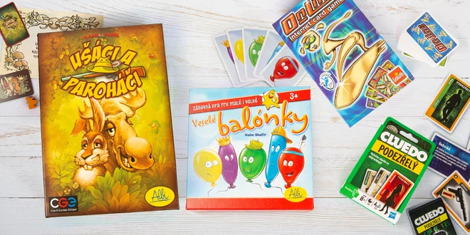 Karetní hry pro malé i velké: Cluedo, OnLine i Ušáci