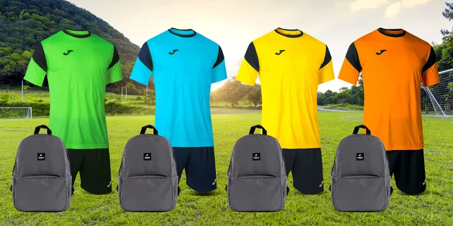 Sportovní set Joma pro děti: dres, trenky a batoh
