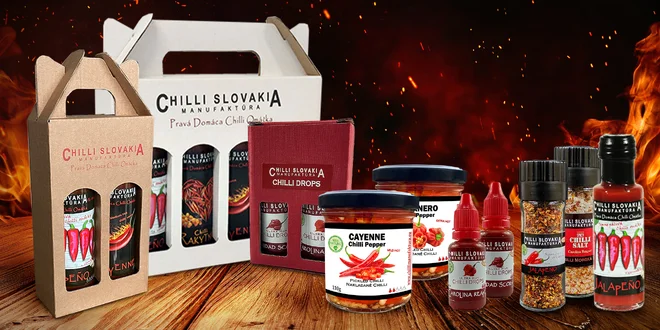 100% přírodní chilli omáčky i dárkové sety