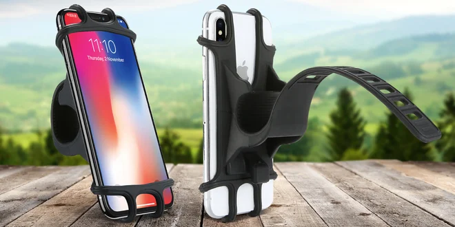 Černý silikonový držák na mobilní telefon