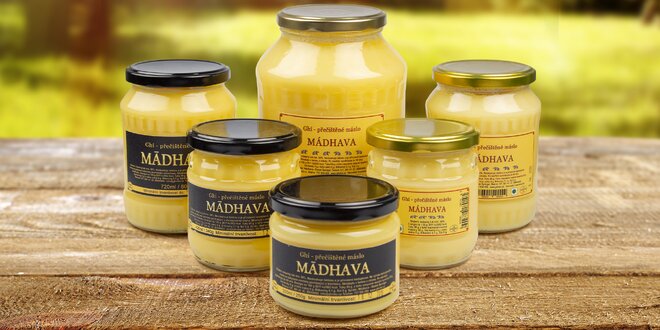 Přepuštěné máslo ghí od mini varny Mádhava