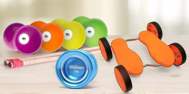 Pohyb je zábava: chůdy, jojo, diabolo a šlapadlo