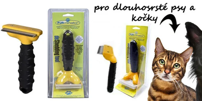 Kvalitní kartáč pro péči o srst dlouhosrstých psů i koček