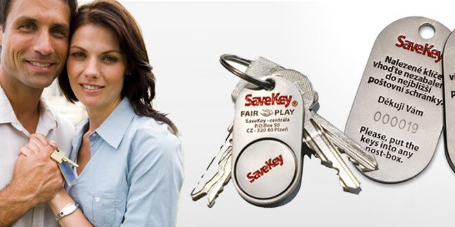 JEDEN přívěsek SaveKey - systém pro vaše ztracené klíče
