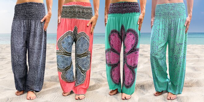 Pohodlné volné kalhoty vyrobené na Bali