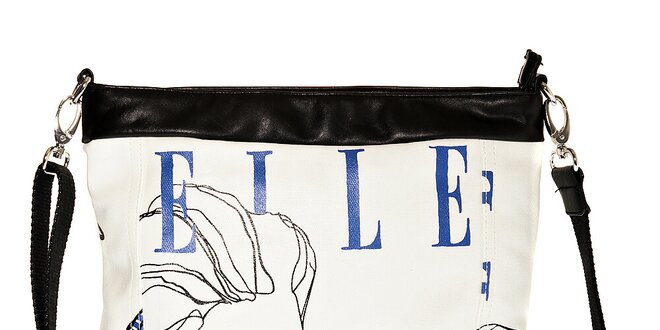 Dámská bílá kabelka Elle s potiskem