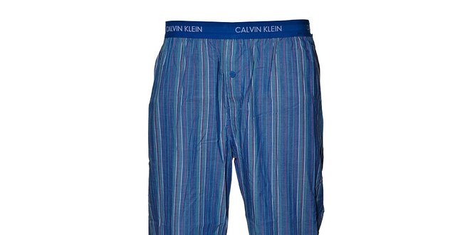 Pánské světe modré proužkované pyžamové kalhoty Calvin Klein