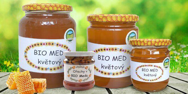 Raw bio květový med přímo od českého včelaře