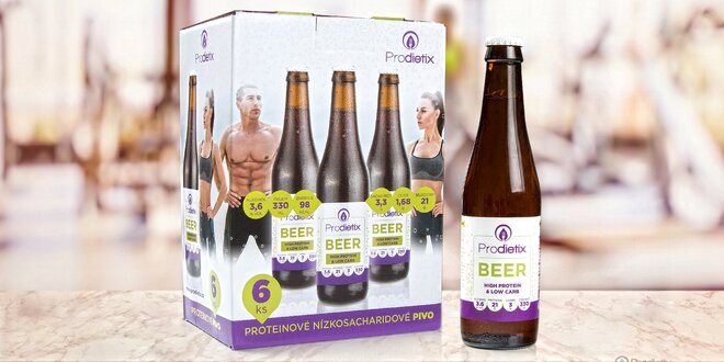 6 lahví proteinového piva pro sportovce i k dietě
