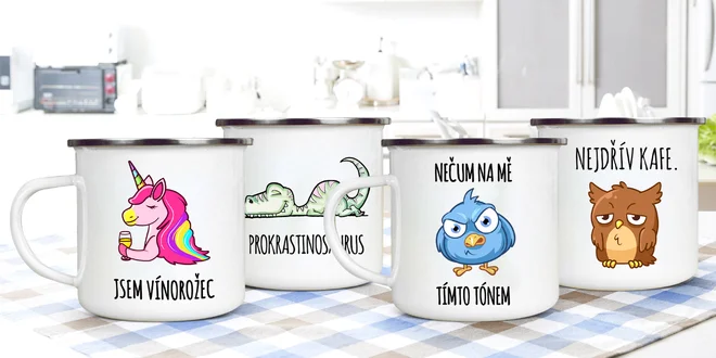 Originální plecháčky se zvířátky a vtipnými motivy