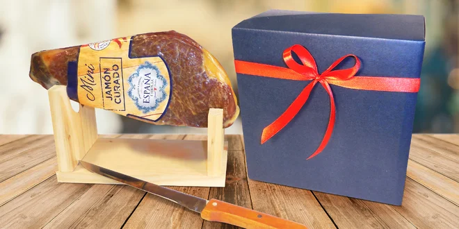 Dárkové balení španělské sušené kýty Jamón Curado