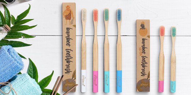 Bambusové zubní kartáčky pro děti i dospělé