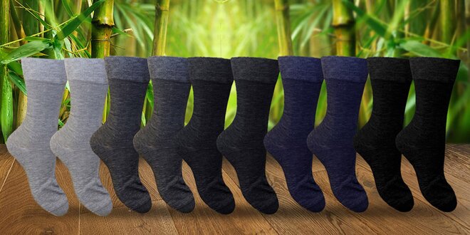 5 nebo 10 párů vysokých pánských bambusových ponožek