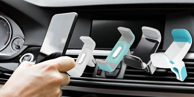 Držáky na mobil do mřížky ventilace auta