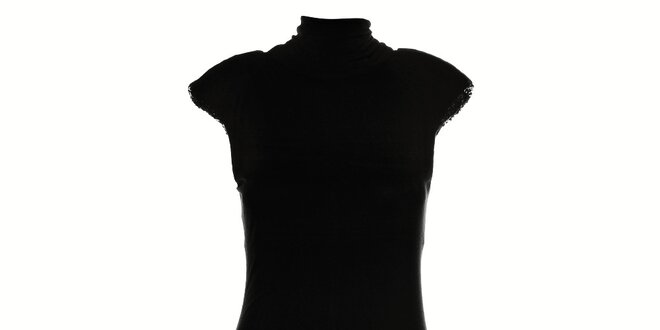 Černé šaty Miss Sixty s vycpávkami na ramenou