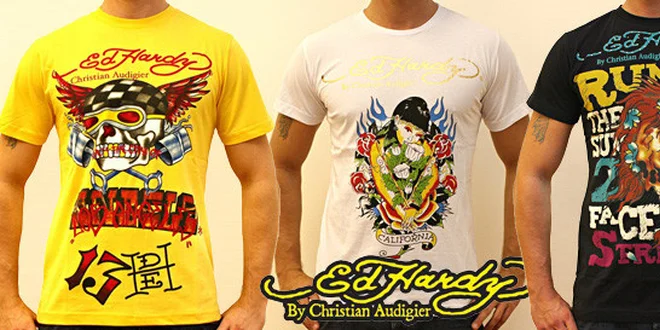 Originální značkové triko Ed Hardy pro muže