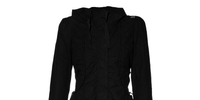 Dámský černý bavlněný kabát Miss Sixty s kapucí